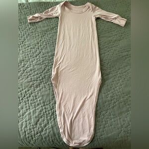 BestSoul Bamboo Baby Knotted Sleep Gown Soft Grayish Pink Pajamas 3-6 Months